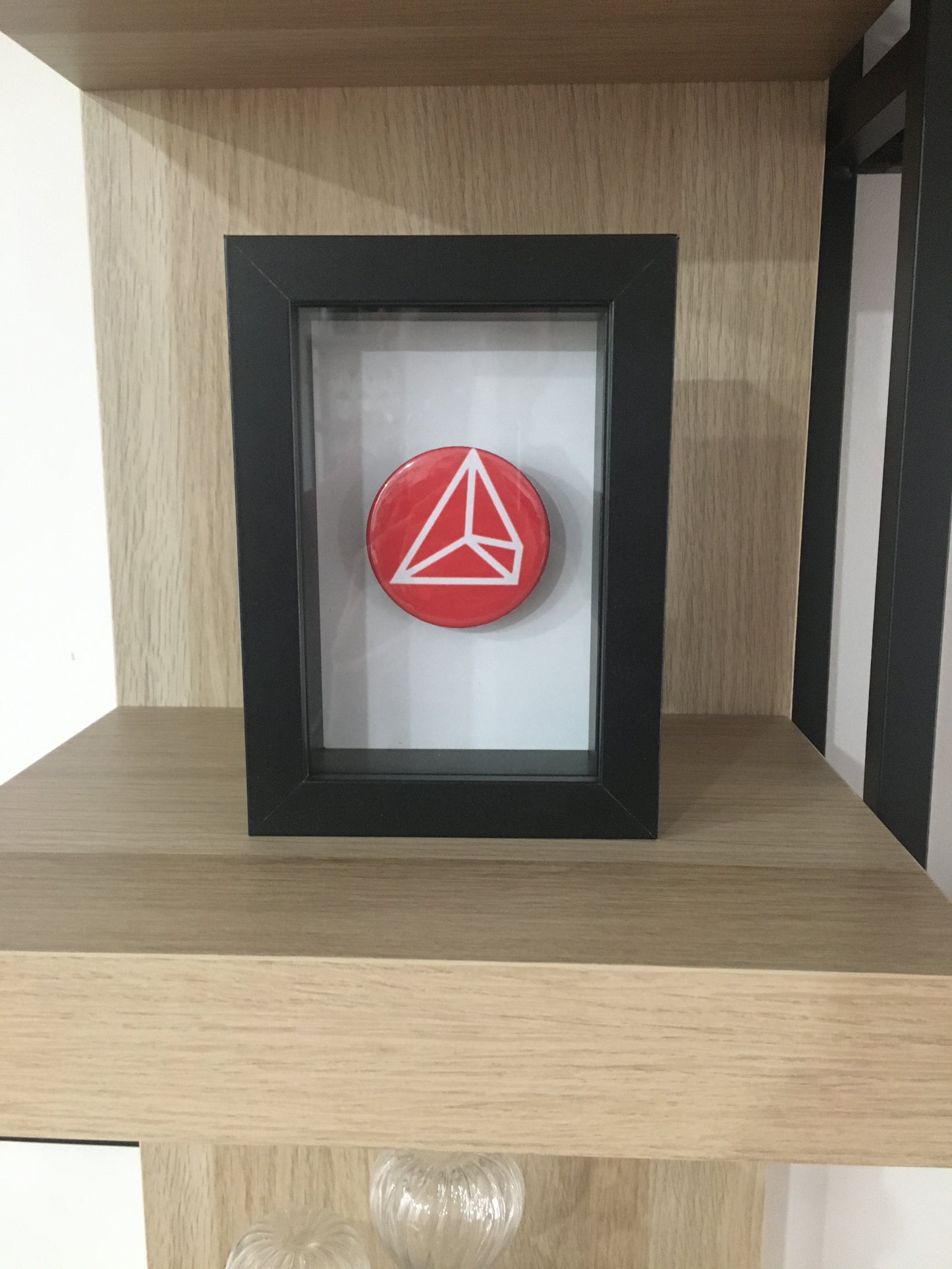 Quadro Bitcoin 3D com Moeda Física – Peça de Coleção Cripto