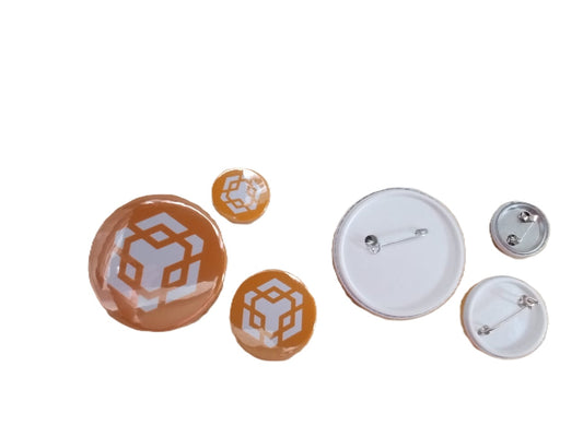 Pin botton colecionável criptomoeda binance medida 38mm