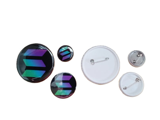 pin botton colecionável criptomoeda solana medida 38mm
