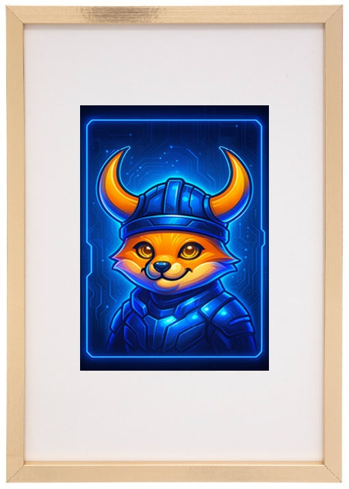 Quadro bege alusivo à criptomoeda floki