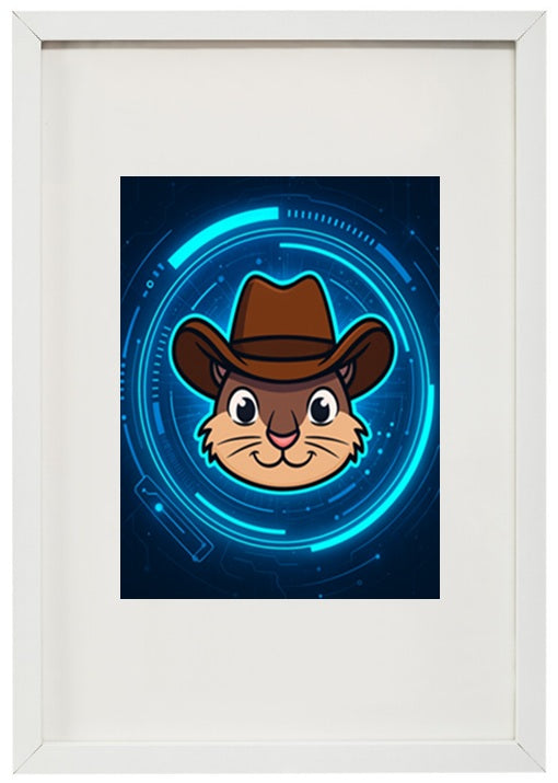 Quadro branco alusivo à criptomoeda pnut