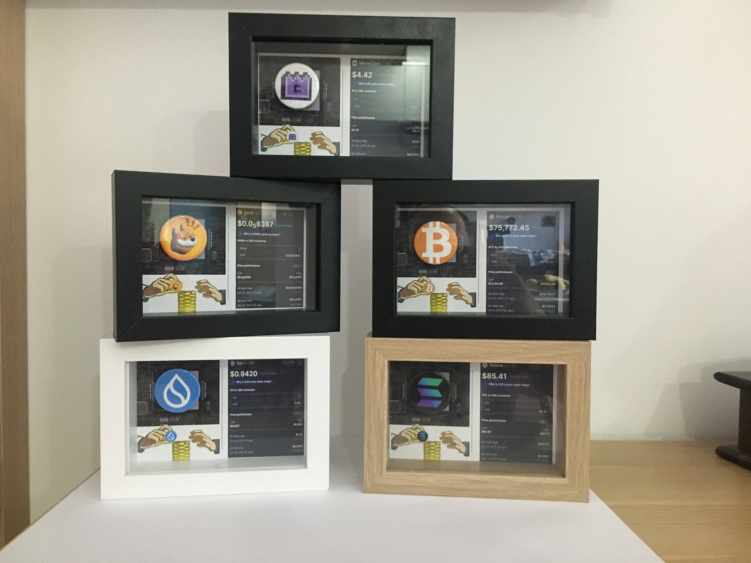 Quadro / Expositor 3D 10x15 - Peça decorativa para Setup Cripto