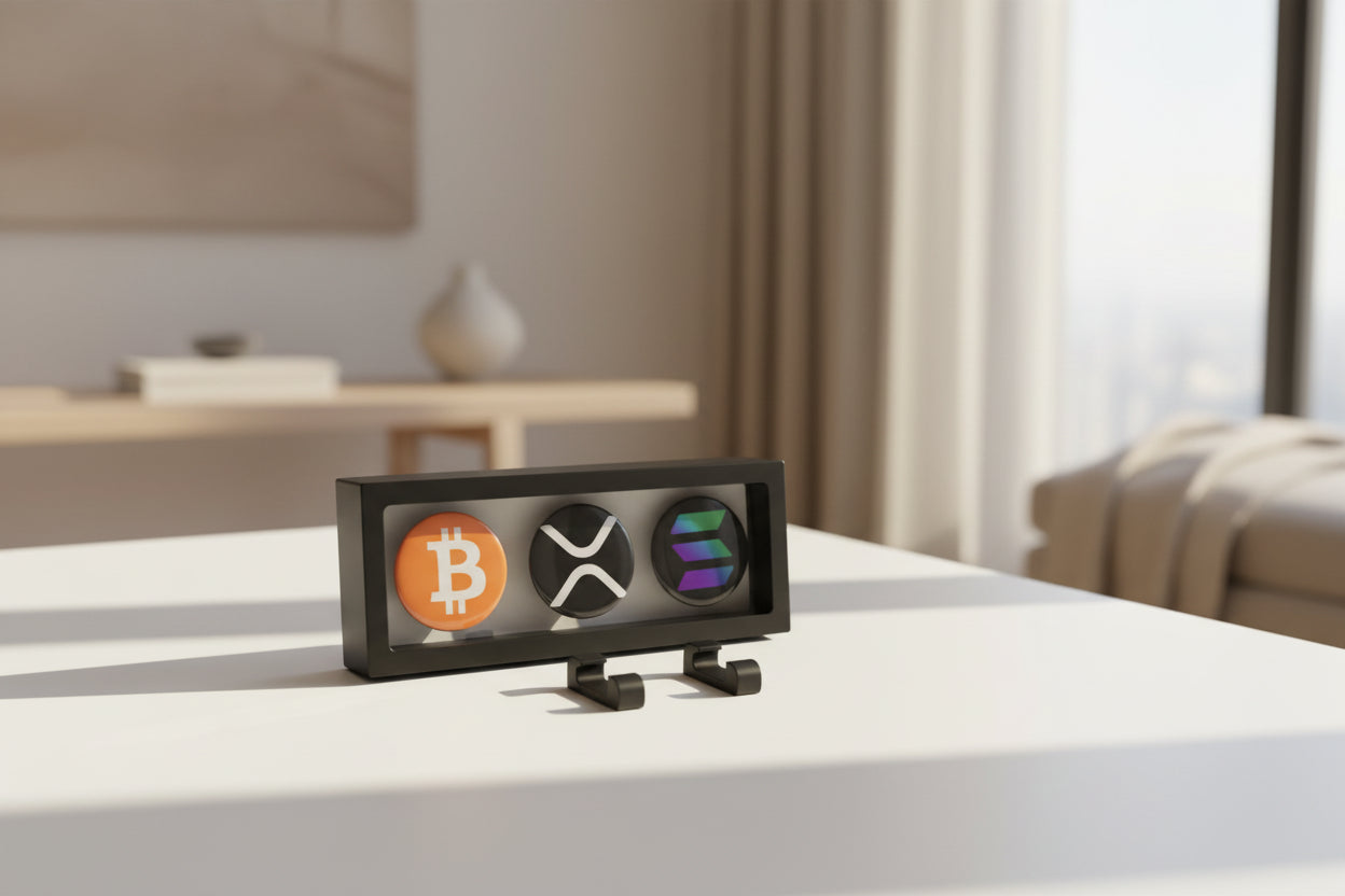 Display Decorativo Criptomoedas -Personalizável