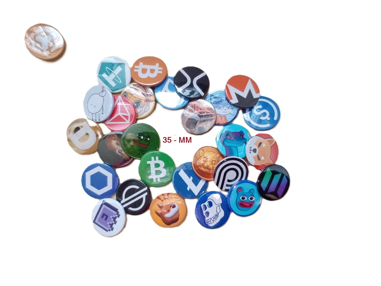 Pins colecionáveis criptomoedas xmr xrp sui tron cardano binance uniswap tether