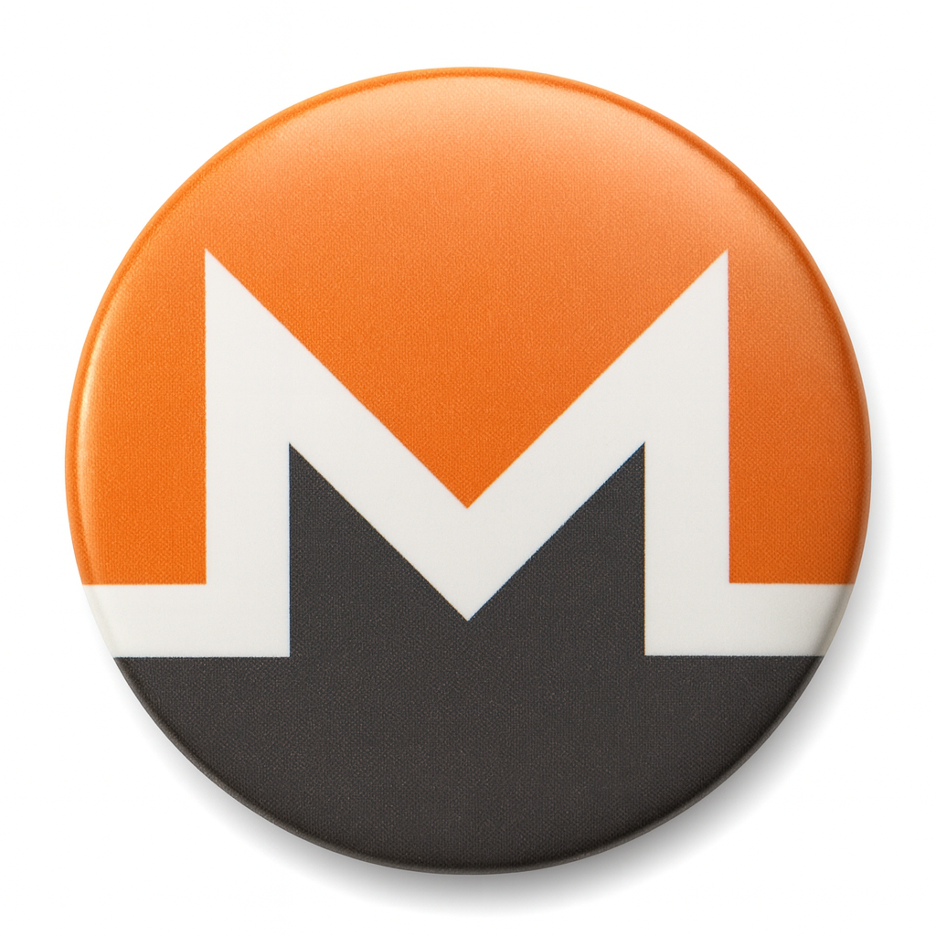 Pin criptomoeda monero medida 25mm