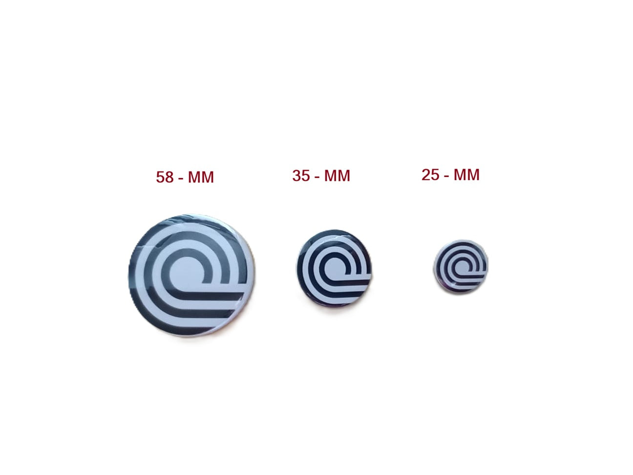 Pin criptomoeda ondo medida 58mm