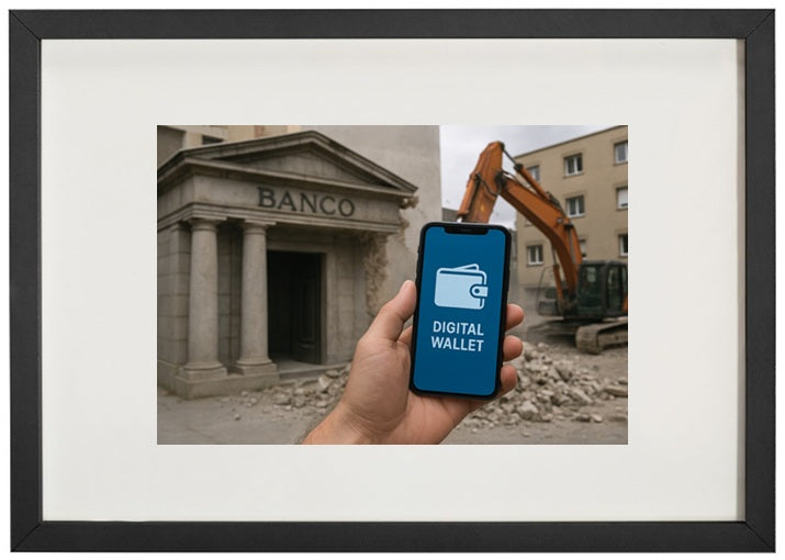 Quadro preto carteira digital alusivo à criptomoeda bitcoin